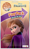 Bundle of 12 Disney Frozen 2 Grab & Go Play Packs and 12 KaleidoQuest 'Let It Snow' Winter-Themed Colorable Bookmarks