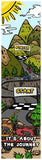 KaleidoQuest "It's About The Journey" Colorable Bookmark - Racing Theme (Pack of 12)