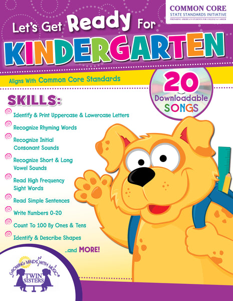 256-Page Let's Get Ready for Kindergarten [Paperback Workbook, Twin Sisters® Productions, ©2014] (Ages 4+)