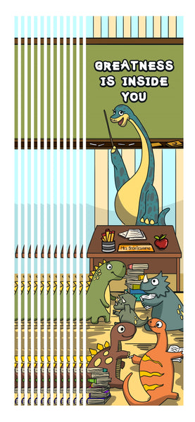 KaleidoQuest "Greatness Is Inside You" Colorable Bookmark - Classroom Theme (Pack of 12)