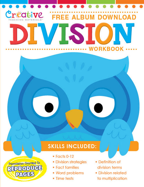32-Page Division Early Learning Workbook with Free Album Download [Staple-bound Paperback, Creative Teaching Materials, ©2015]