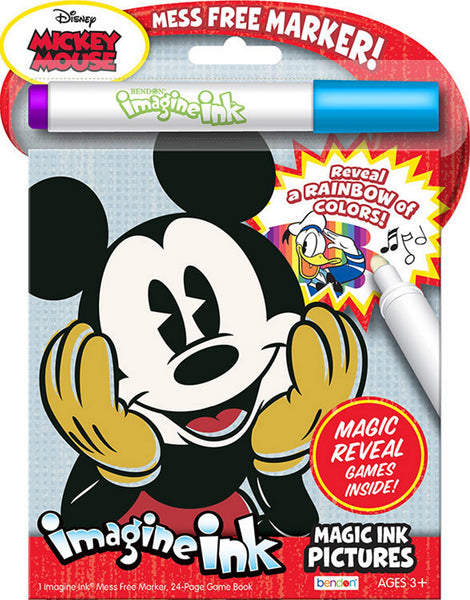 Mickey Mouse Vintage 24-Page Imagine Ink Magic Pictures Activity Book