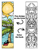 KaleidoQuest "Aloha" Colorable Bookmark - Island Theme (Pack of 12)