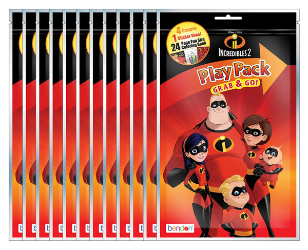 The Incredibles 2 Grab and Go Play Packs (Pack of 12)