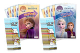 Bundle of 12 Disney Frozen 2 Grab & Go Play Packs and 12 KaleidoQuest 'Let It Snow' Winter-Themed Colorable Bookmarks
