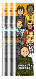 KaleidoQuest “Everyday Heroes” Colorable Bookmark - Hero Theme (Pack of 12)