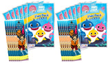 Bundle of 12 Baby Shark Grab & Go Play Packs and 12 KaleidoQuest 'Explore the Depths of Your Imagination' Ocean-Themed Colorable Bookmarks