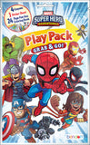 Bundle of 12 Marvel's Super Hero Adventures Grab & Go Play Packs and 12 KaleidoQuest 'Everyday Heroes' Heroes-Themed Colorable Bookmarks