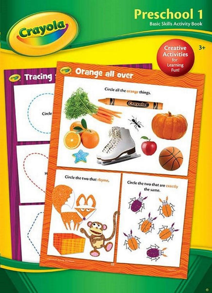 Crayola "Preschool 1" 32-Page Full-Color Basic Skills Activity Workbook