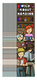 KaleidoQuest "Wild About Reading" Colorable Bookmark - Library Theme (Pack of 12)